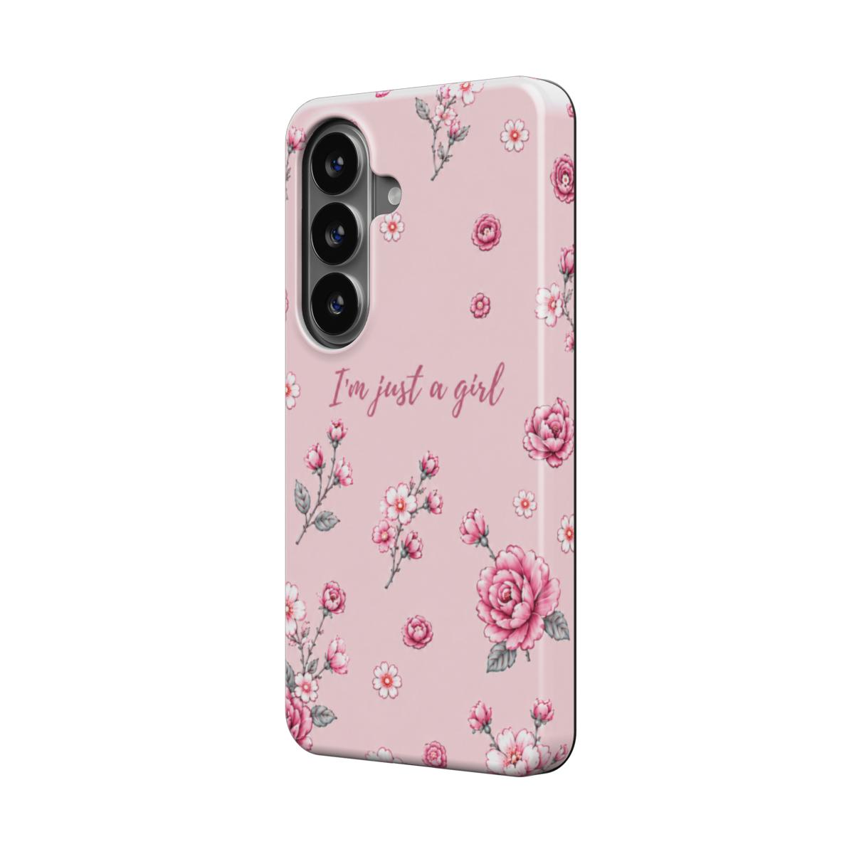 Just a Girl – Blush Garden Samsung case