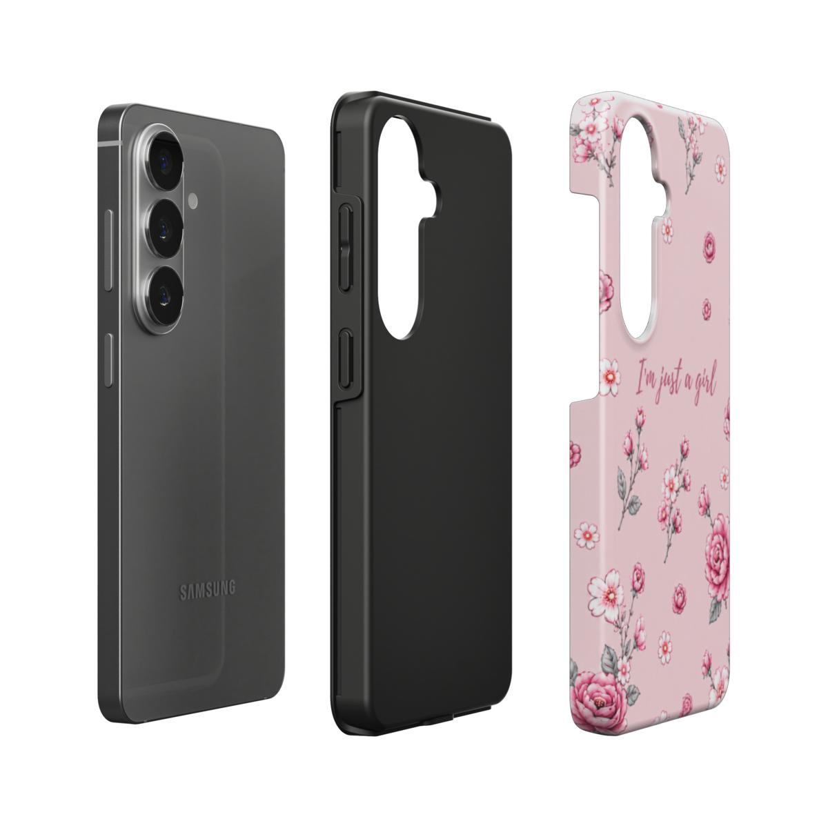 Just a Girl – Blush Garden Samsung case