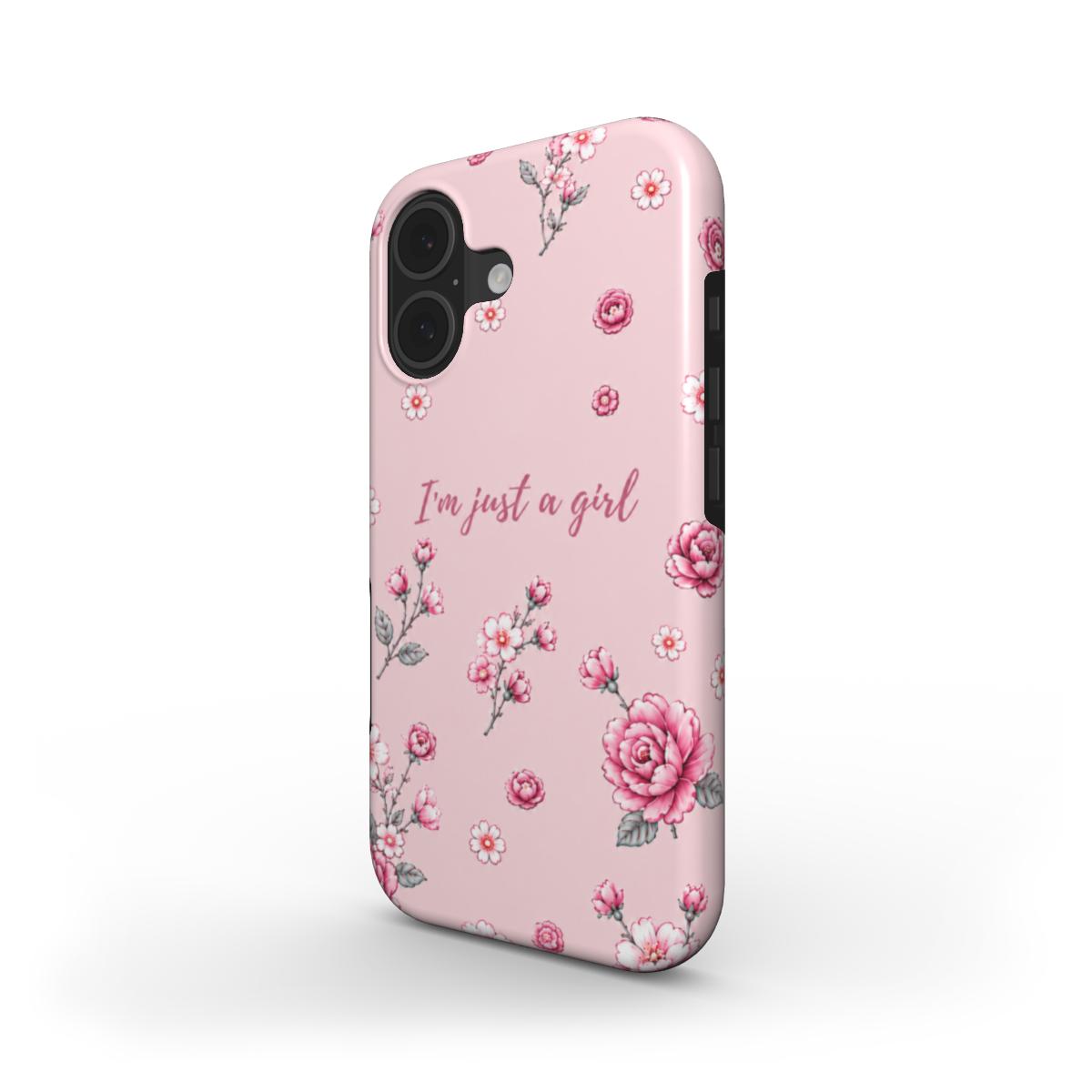 Just a Girl – Blush Garden Iphone case